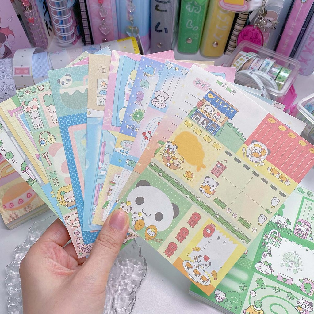 

120 sheets Kawaii Memo Paper 12 styles Memo Pads Collection Scrapbooking Paper Material for Art Diy Crafts Album Journal Planner