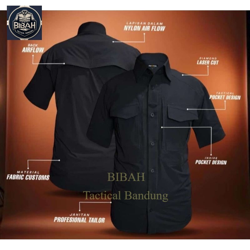Kemeja Paspampres M.TAC pendek Bahan katun street big size