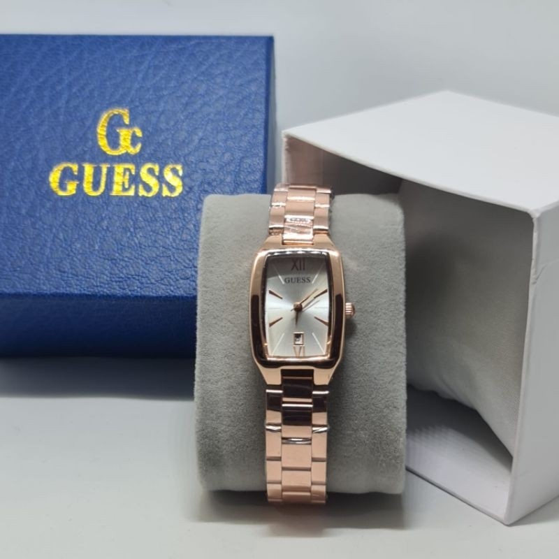 PROMO TERBARU Paket Box Ori Gc  Jam Tangan Wanita Anti Air Guess Gc Mode Oval Tanggal On Tali Rantai