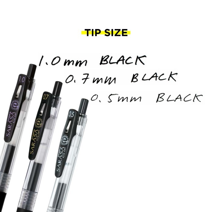 

Pulpen Zebra Sarasa Clip Gel 0.5/0.7/1.0 mm - 1 lusin isi 12 pcs - 0.5 mm, Hitam