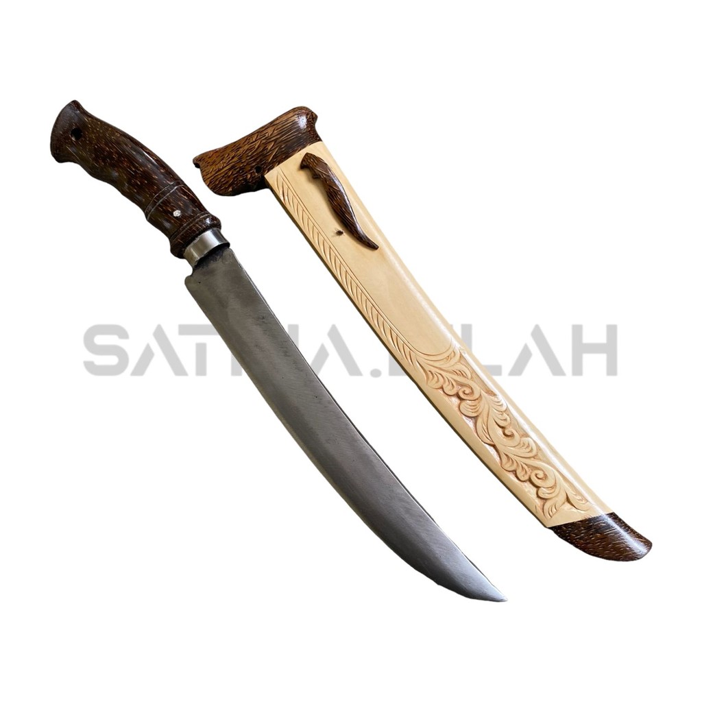 TERBARU SATRIABILAH - Golok Sembelih Sapi Zambia Kayu Kopi Baja Per Super Tajam