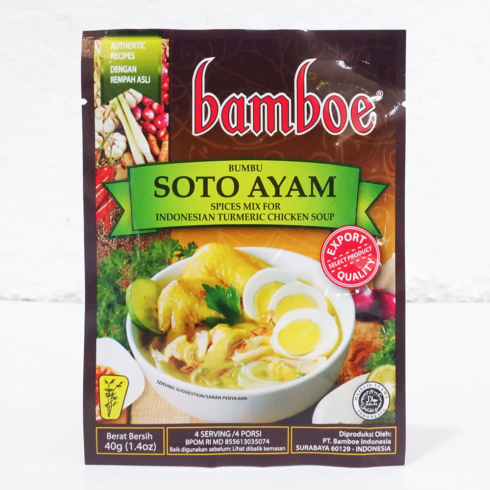 

Bumbu Soto Ayam Spice Mix Turmeric Chicken Soup - Bamboe Organic