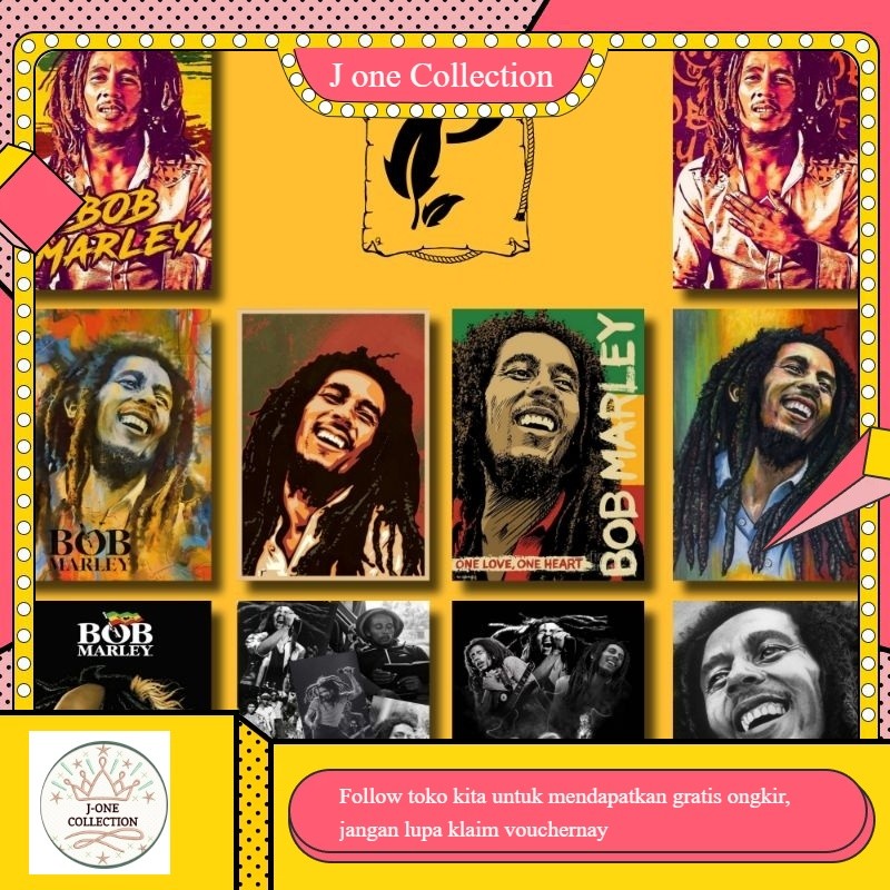 Pajangans.id|| Wall Decor, Hiasan Dinding, Poster Kayu Bob Marley