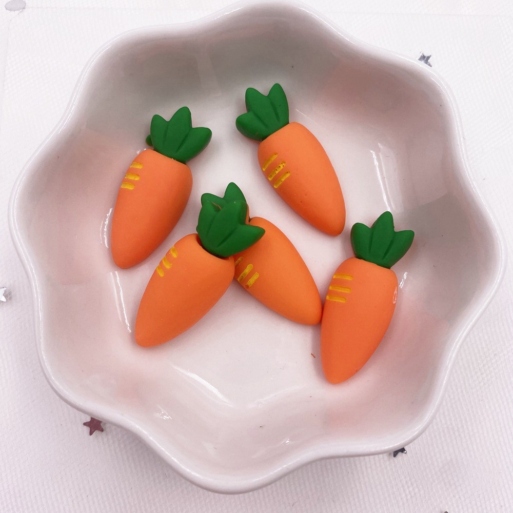 

New Resin Colorful 3D Mini Carrot Flatback Figurines Cabochon Scrapbook DIY Hair Bow Hairpin Craft Home Decor Accessories OH654
