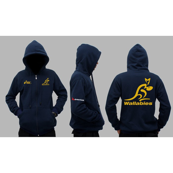 wana production Hoodie Zipper Wallabies Rugby