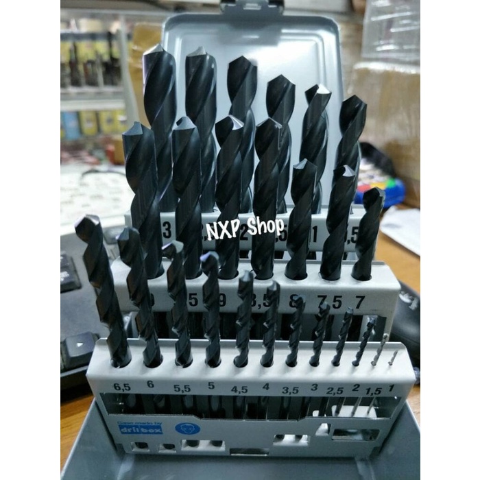 mata bor besi merk NACHI set lengkap ukuran 1 - 13mm / bor nachi set