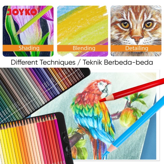 

Pensil Warna Joyko CP-TC126 Oil Color Pencil - 72 Warna