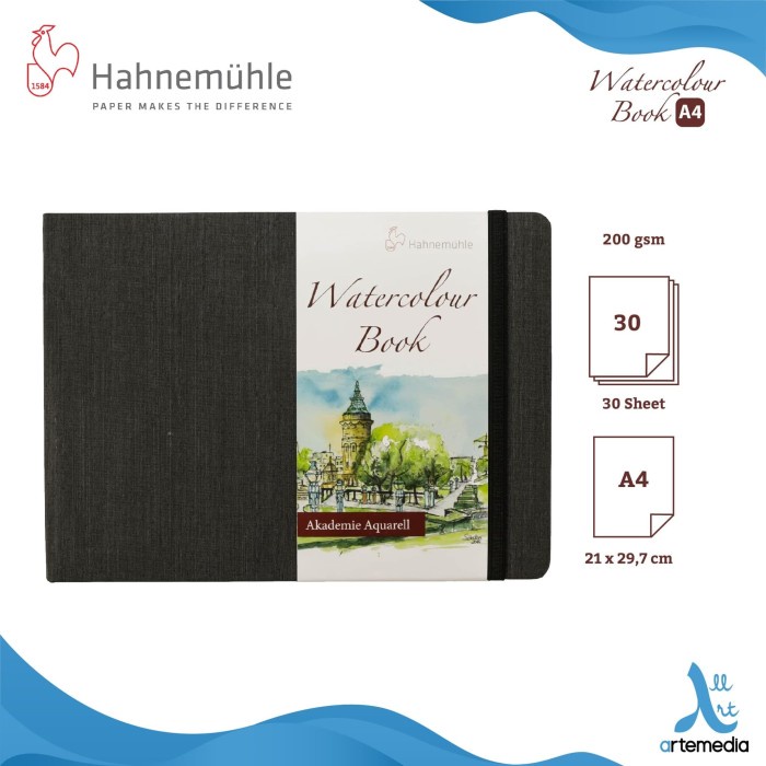 

Hahnemuhle Watercolour Book A4 Landscape - Alat Lukis - Buku Cat Air