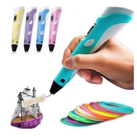 

[SL-0729] MurMer 3D Stereoscopic Printing Pen for 3D Drawing 3D pen - Biru Muda