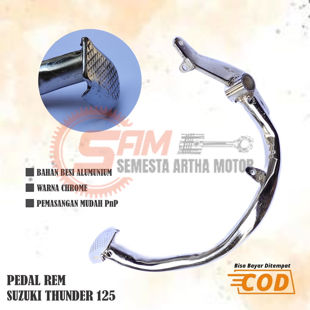 Pedal Rem Suzuki Thunder 125 Besi Tuas Injakan Kaki Belakang Motor