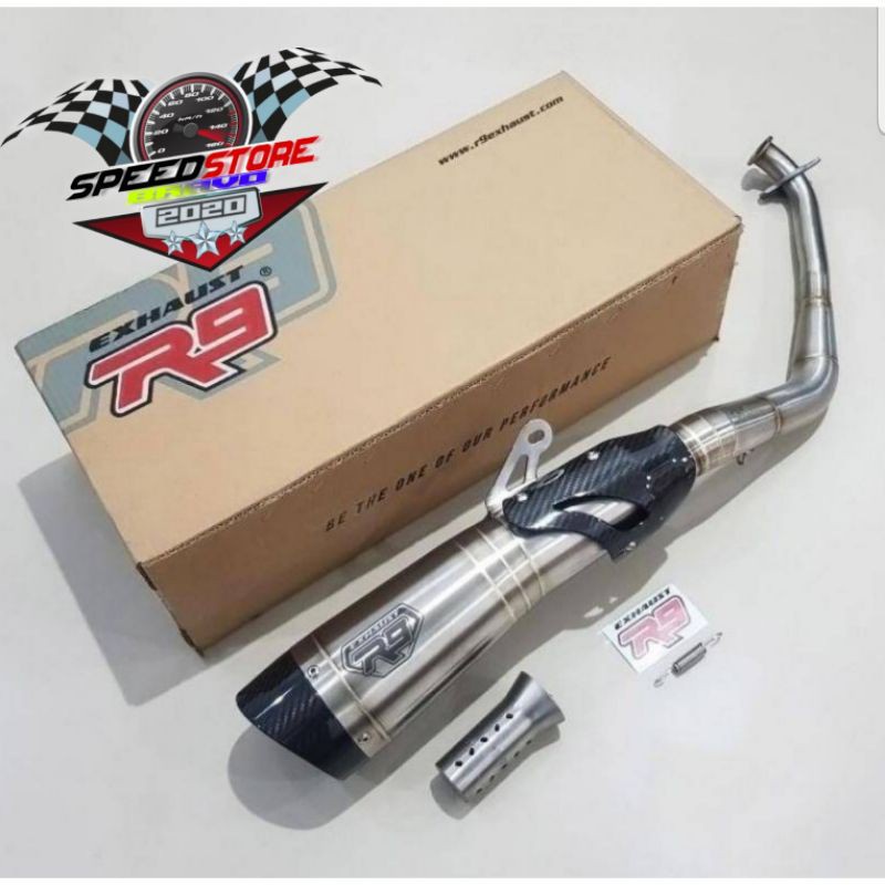 knalpot r9 h2 ss aerox nmax pcx adv