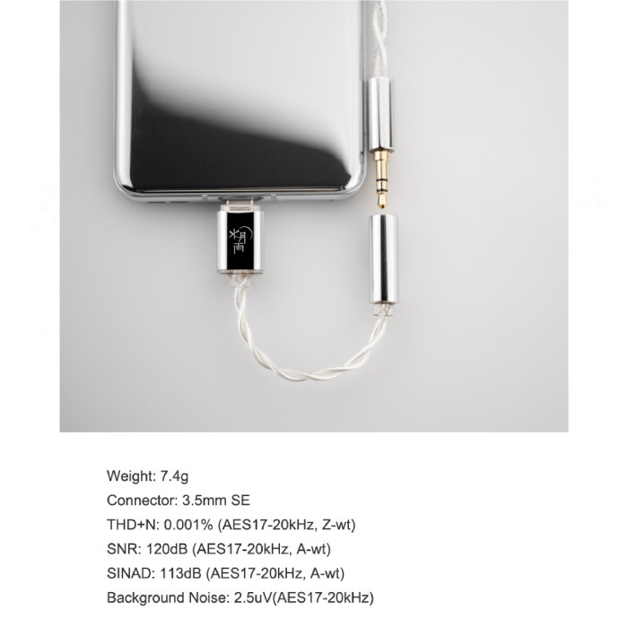 Terlaris ✨-Moondrop CLICK Portable Hi-Fi Type C USB DAC AMP with Litz OFC Cable