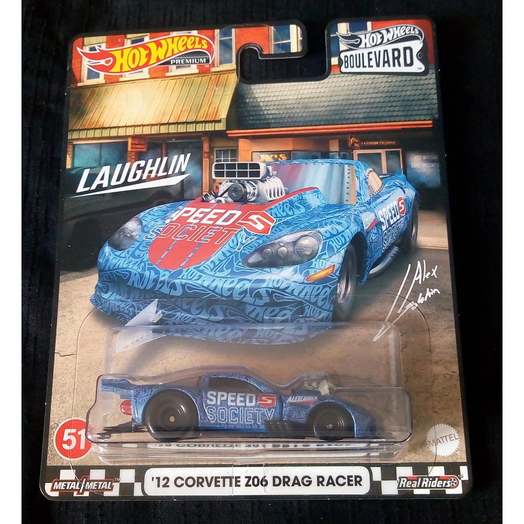 Hot Wheels - 12 Corvette Z06 Drag Racer Boulevard Speed Society Blue