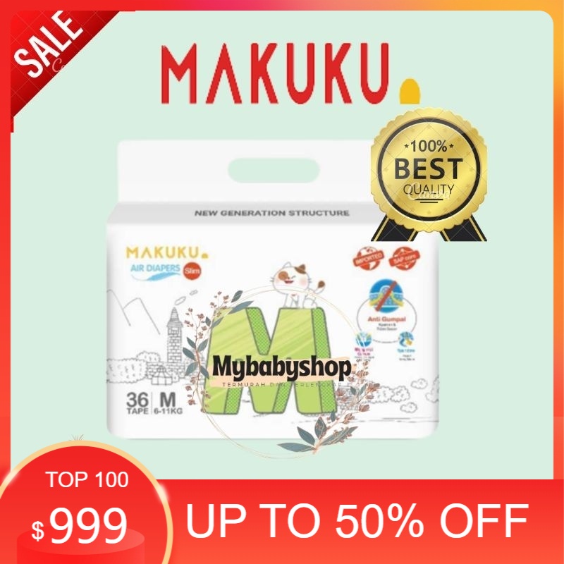 luritavia.id | Makuku Slim M perekat isi 36 kemasan lama