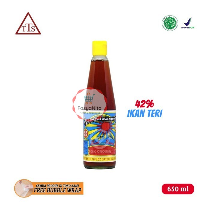 

Kecap Ikan Matahari Halal 42% / TTS Fish Sauce / Fish Gravy [650 ml] - FasyAnita Mart Denpasar
