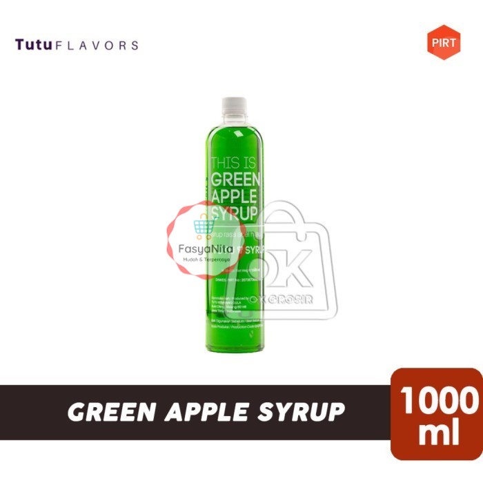 

Tutu Green Apple Syrup / Sirup Apel Hijau (Botol Plastik 1000ml) - FasyAnita Mart Denpasar