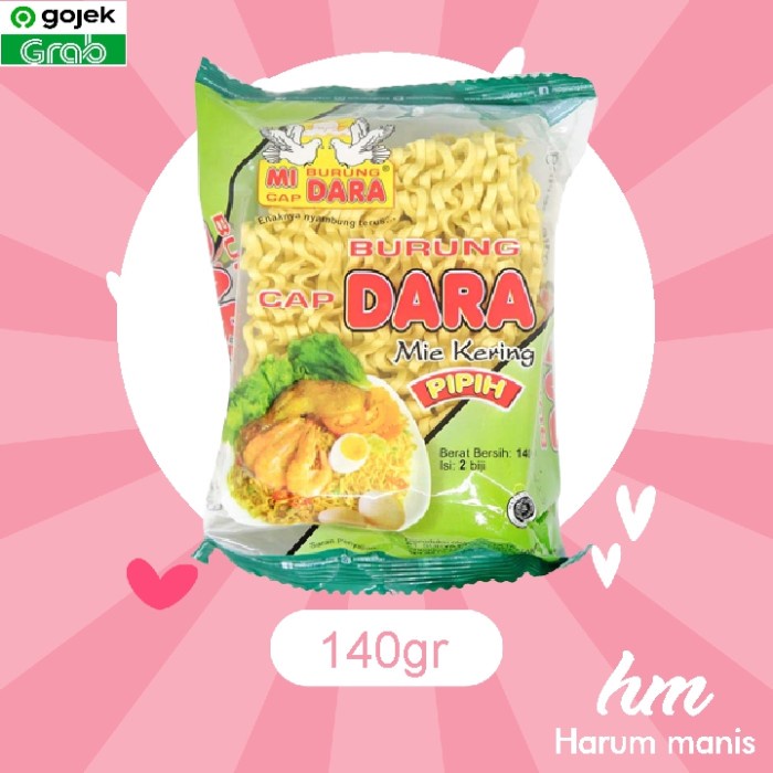 

Mie Burung Dara Pipih Mie Telor 140gr