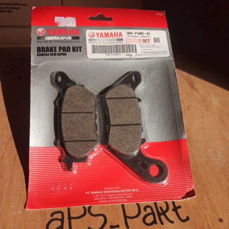 original discpad kampas rem depan cakram jupiter z1 force fi vega rr zr mio sporty 5D9-F5805-01
