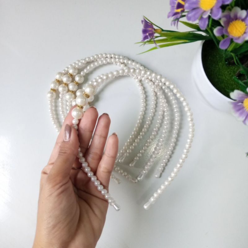 Bando Mutiara Korea / Bando bando muara putih / Bando mutiara Gaya Korea Putih