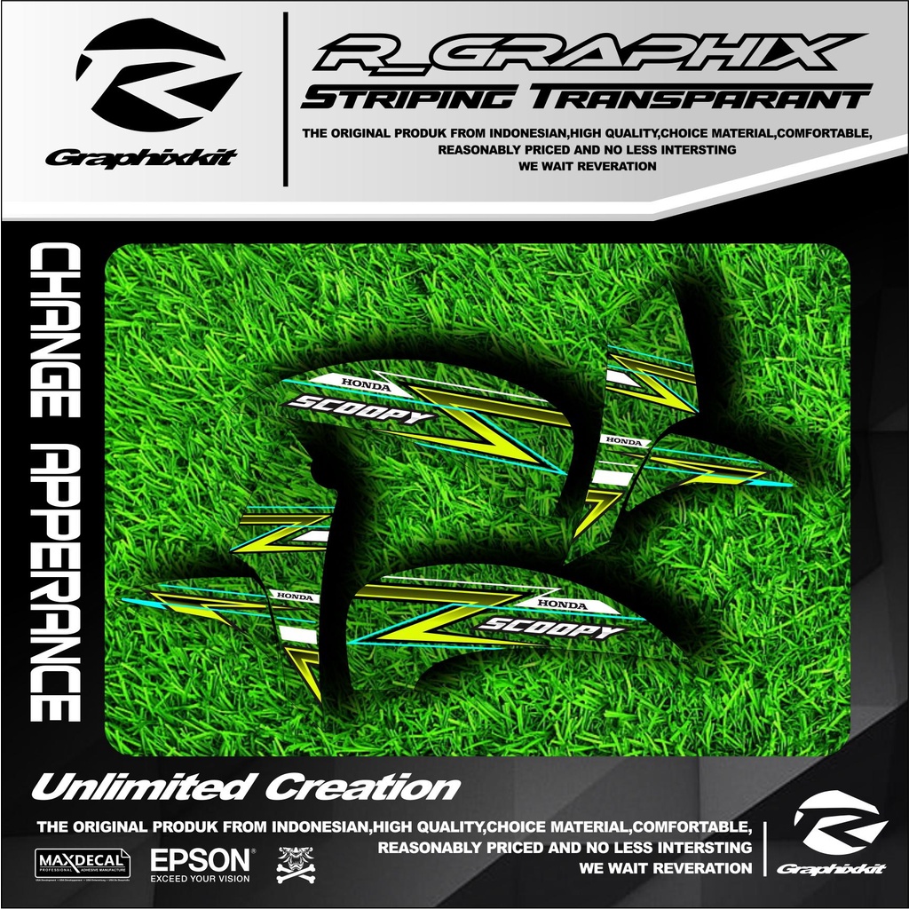 06058 STRIPING TRANSPARAN SCOOPY KARBU