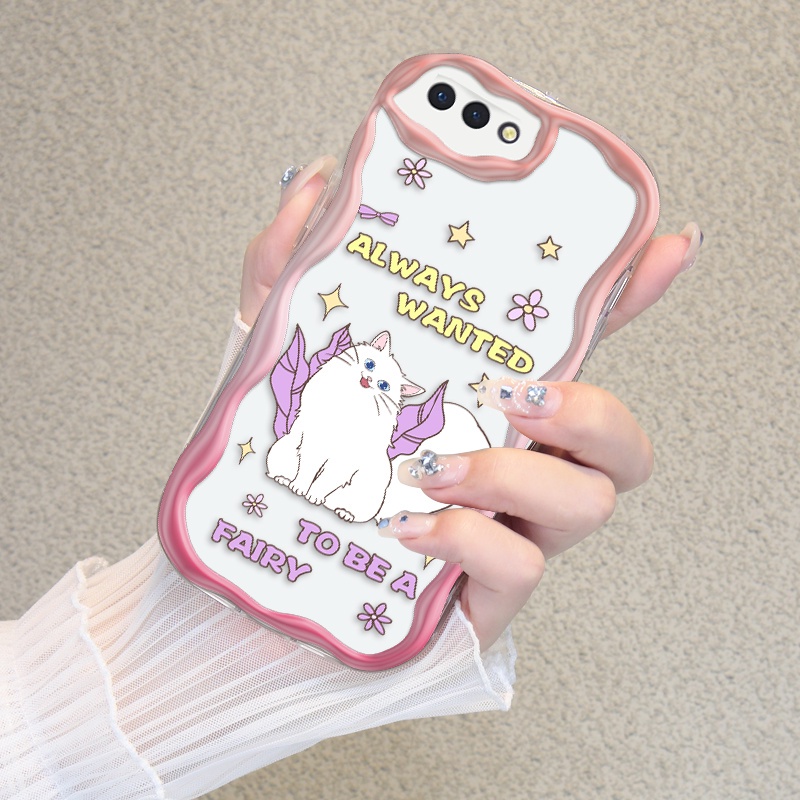Case hp for Oppo A5 2018 A53 2020 C1 A53s 4G A11s A32 A33 A54 AX5 A12E A3S Mode Lucu Kucing Taman Wa