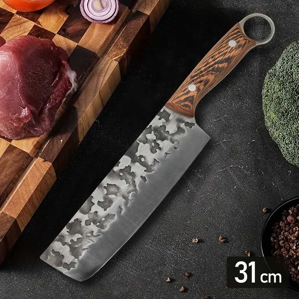 Japanese Set  Pisau Dapur Stainless Steel Hand Forged Vegetable Knife 31 cm  Terbaik-Pisau Dapur Jep