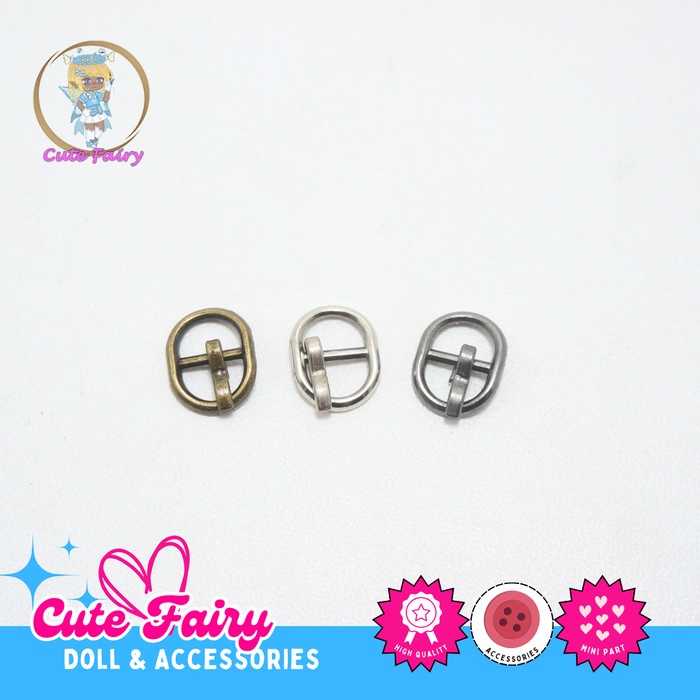 Gesper buckle mini 4.5 mm Kepala sabuk kecil baju tas boneka DIY doll - Antik Mainan Anak