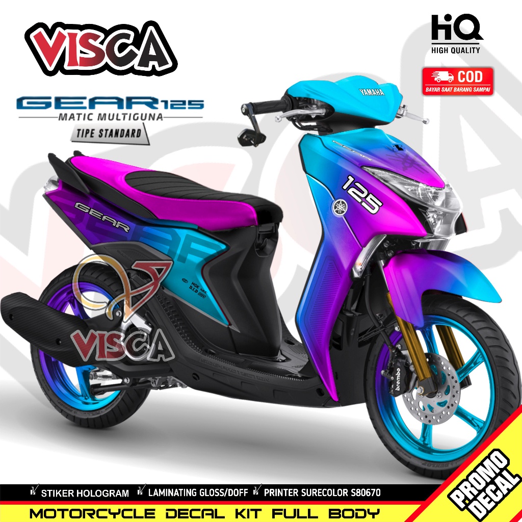 Decal Mio Gear 125 Full Body Stiker Motor Gear 125 Full Body Striping Mio Gear 125 Variasi Bunglon
