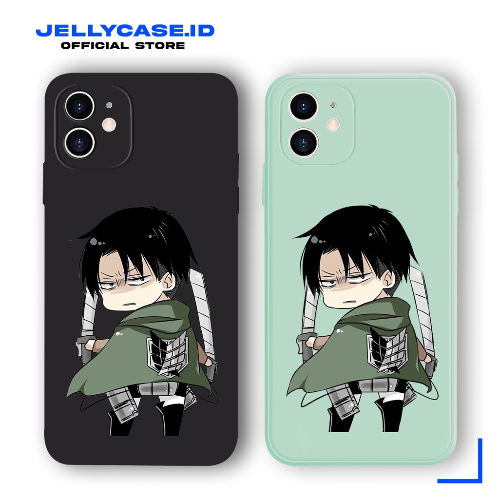 Soft Case Vivo Y12 Y12S Y20 Y16 Y22 Y21 Y91C V27e Y30 Y50 Y35 V15 V9 JE264 Attack On Titan Levi Chib