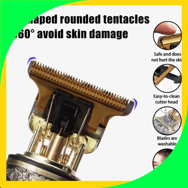 𝐆𝐑𝐀𝐓𝐈𝐒 𝐎𝐍𝐆𝐊𝐈𝐑 Alat Cukur Jenggot/Mesin Cukur Rambut Listrik/USB Rechargeable Razor/naga T9 Vintage K