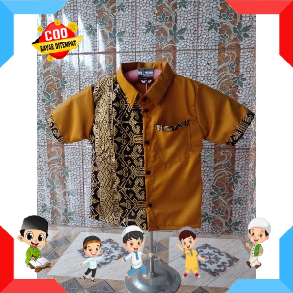 SAYANG ANAK BAJU MUSLIM ANAK PRIA LAKI" LANANG PUTRA MOTIF POLOS WARNA / KOKO ANAK,BATIK ANAK PRODO,