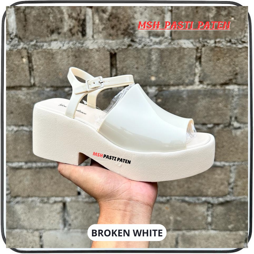 BALANCE  2321/Sandal Wedges Tali Gesper Karet Jelly Wanita Tinggi 7 CM