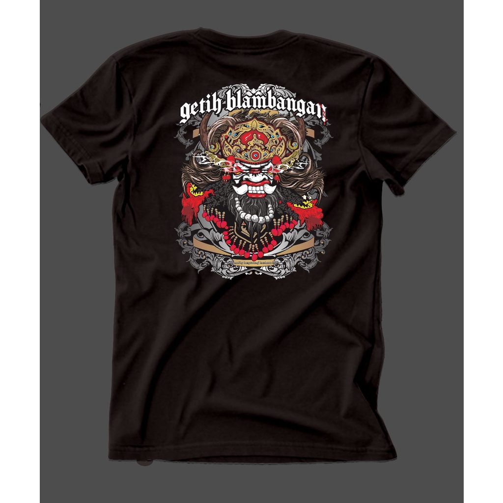 Kaos Jaranan Buto Distro Kuda Lumping Bahan Katun 30s Baju Oblong Kuda Kepang Kaos Budaya Banyuwangi