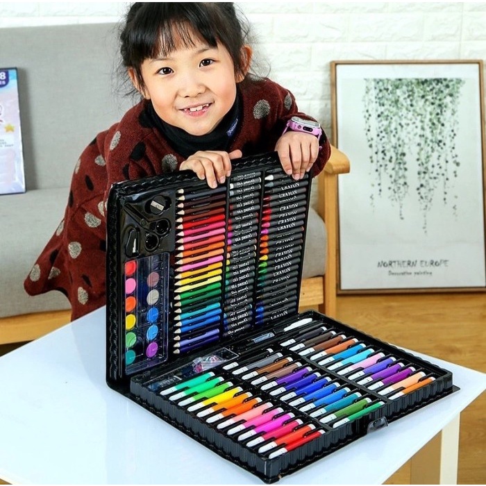 

Pensil warna 150 pcs - 150 piece art set - Crayon Set 150 Pcs Art Set