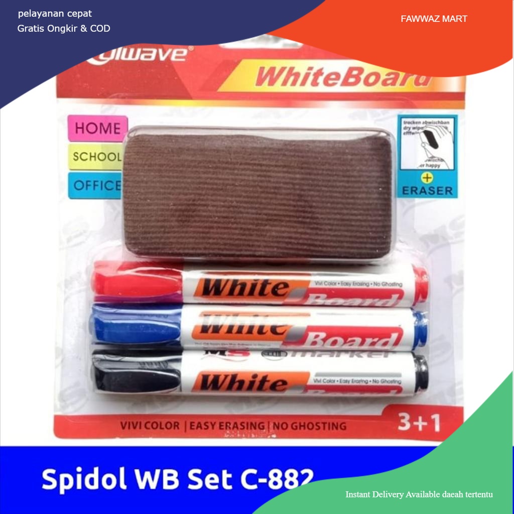 

Spidol Whiteboard Set C-882 (set)