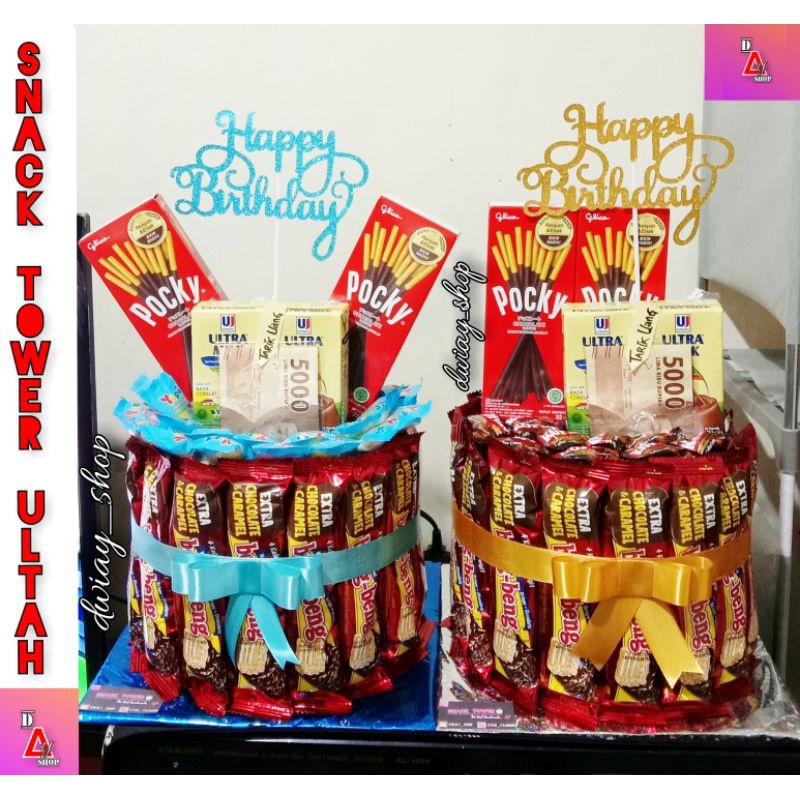 SNACK TOWER BIRTHDAY / SNACK TOWER KEKINIAN / KUE ULTAH TERBARU