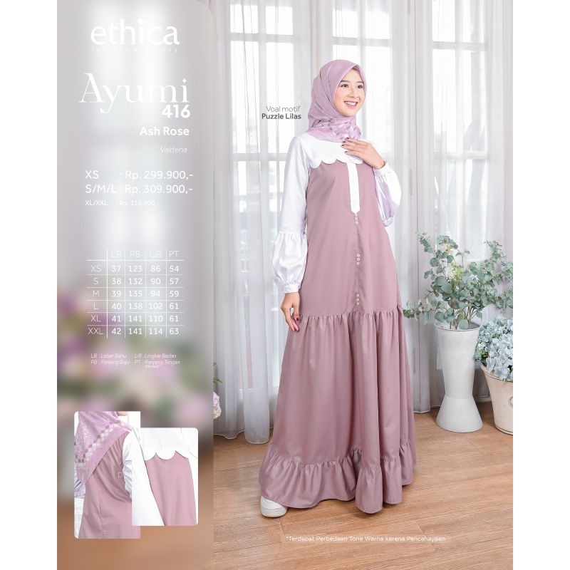 Baju Gamis merk ethica Ayumi 416