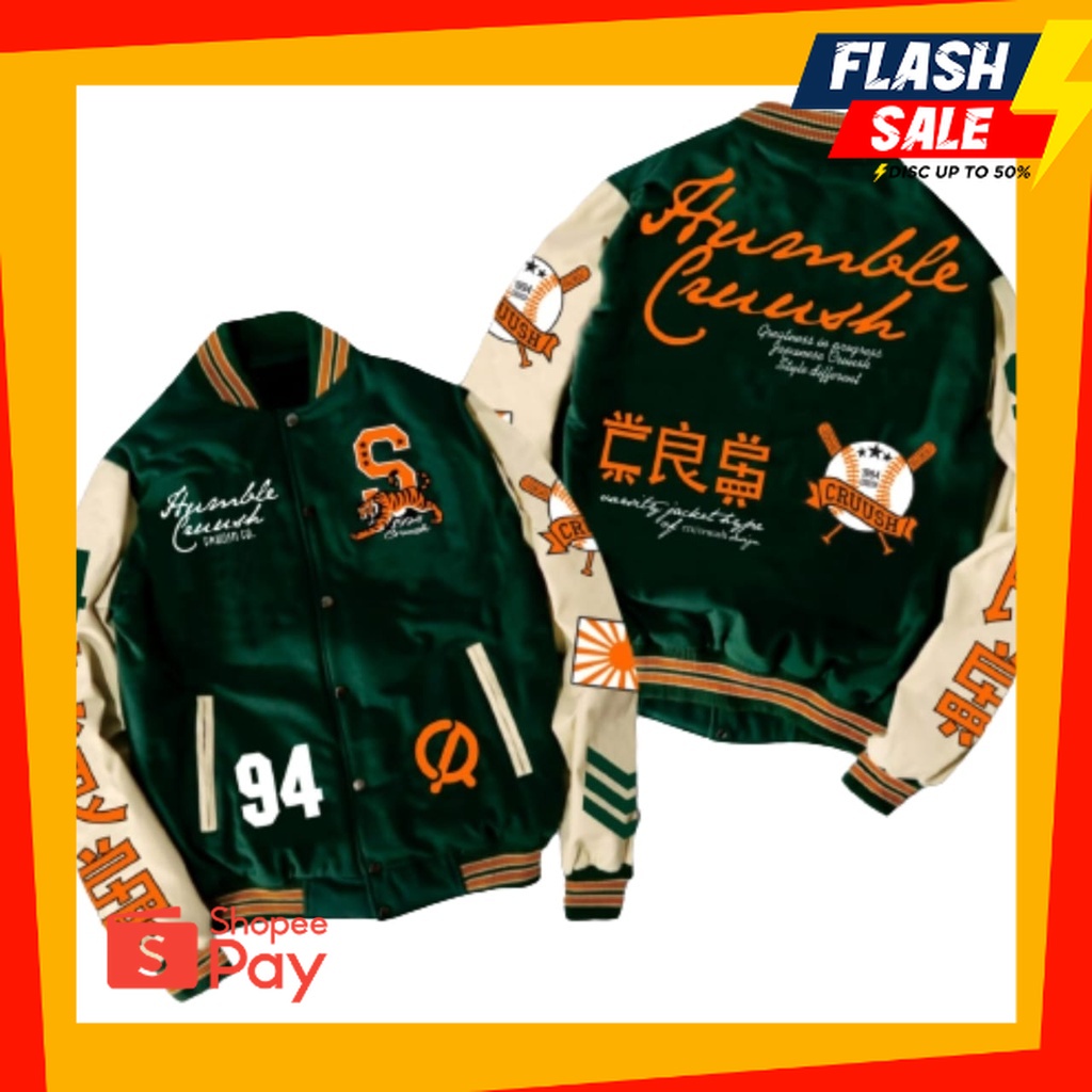 OUTFIT JKT48 | Jaket Varsity Jacket Baseball Original Distro Pria Wanita Size M L XL XXL