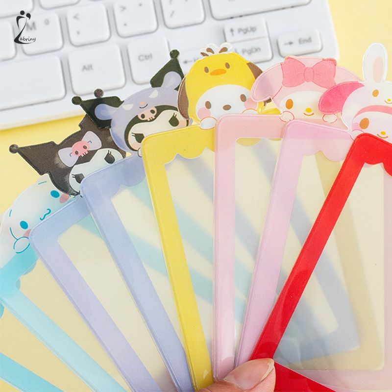 

Tempat Kartu Transparan Kartun Kuromi Melody Pelindung Kartu Kecil Z