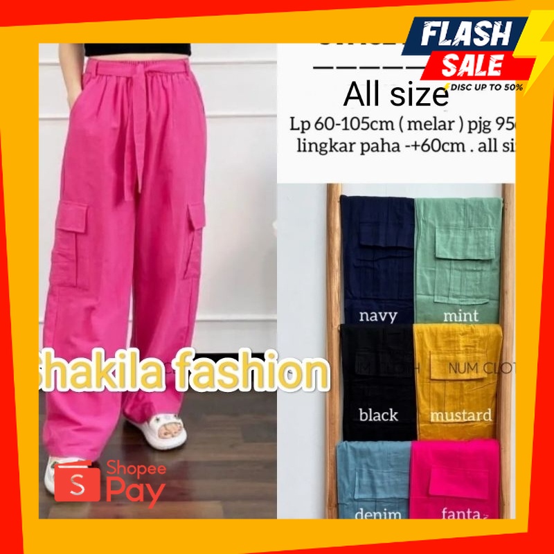 OUTFIT JKT48 | Celana Cargo wanita/ celana panjang wanita/kulot anak dewasa