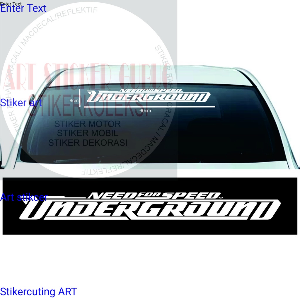 stiker NEEDFORSPEED kaca depan mobil stiker racing jdm mobil Stiker bahan terbaik
