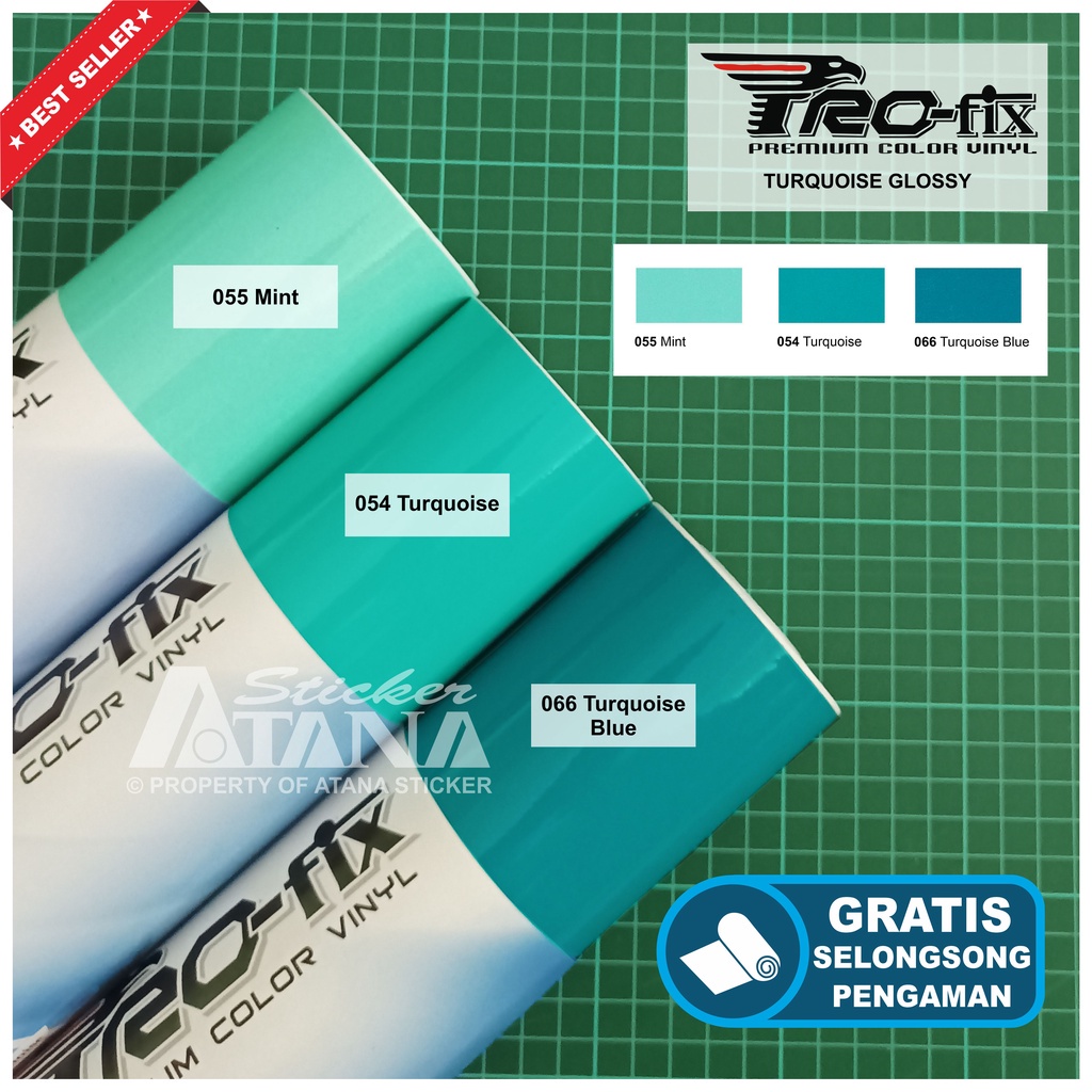 Skotlet Tosca Glossy Scotlet Turquoise Stiker Tukish Metalik Sticker Hijau Decal Vinyl Meteran Roll 
