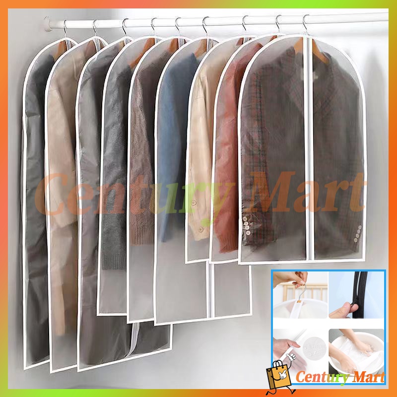 Cover Baju Resleting Peva Anti Debu /Cover Gantung Baju /Plastik Cover baju gantung  /Cover Gantunga