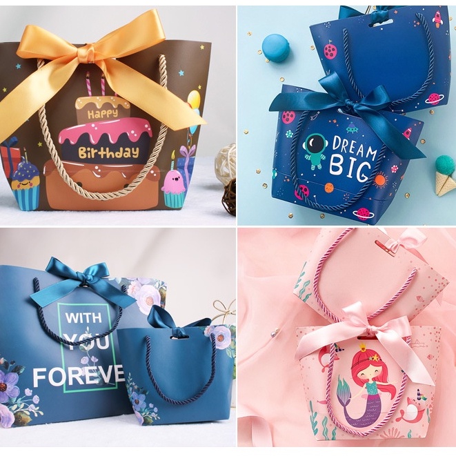 

(HOCANPARTY) (S-M-L) TAS KADO / GODDIE BAG PREMIUM MOTIF MERMAID/ DINO/ ASTRONOT/ HAPPY BIRTHDAY/PAPER BAG ULANG TAHUN / PAPERBAG PESTA