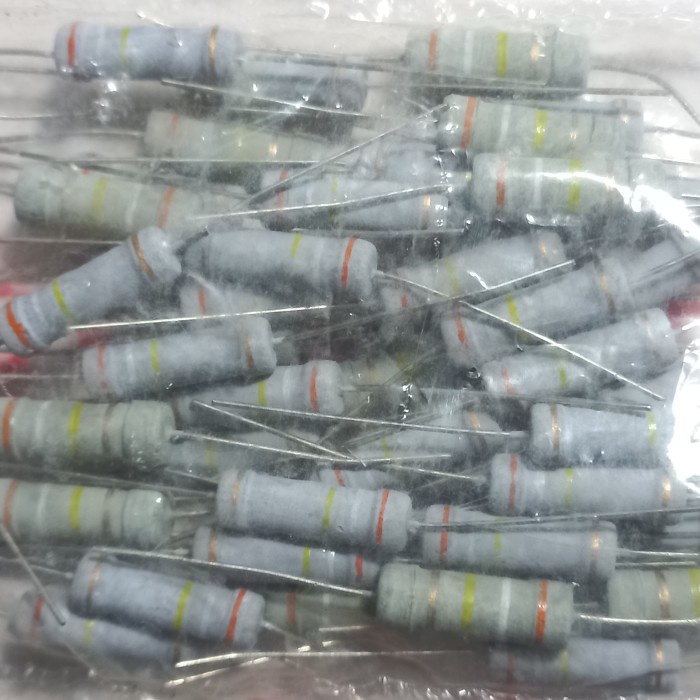 resistor R carbon film 390K 390 K 2watt 2 w watt WAT 2WAT ohm 5% 2w