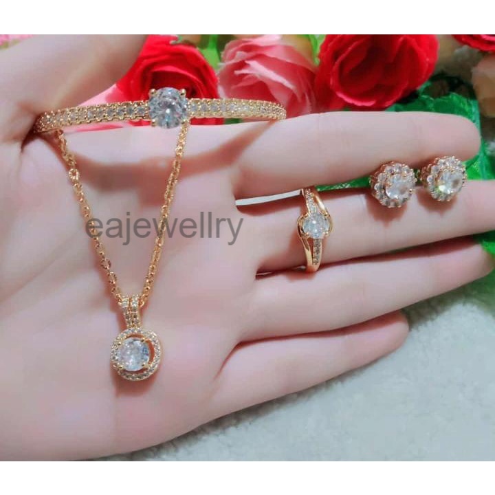 XUPING 1 Set Perhiasan Emas 24 Karat Asli Realpict Aksesoris Wanita - Gold