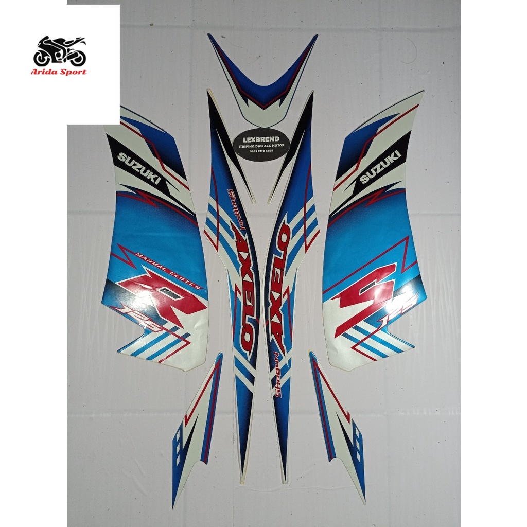 striping axelo stiker shogun axelo 125 SR 2016 BIRU