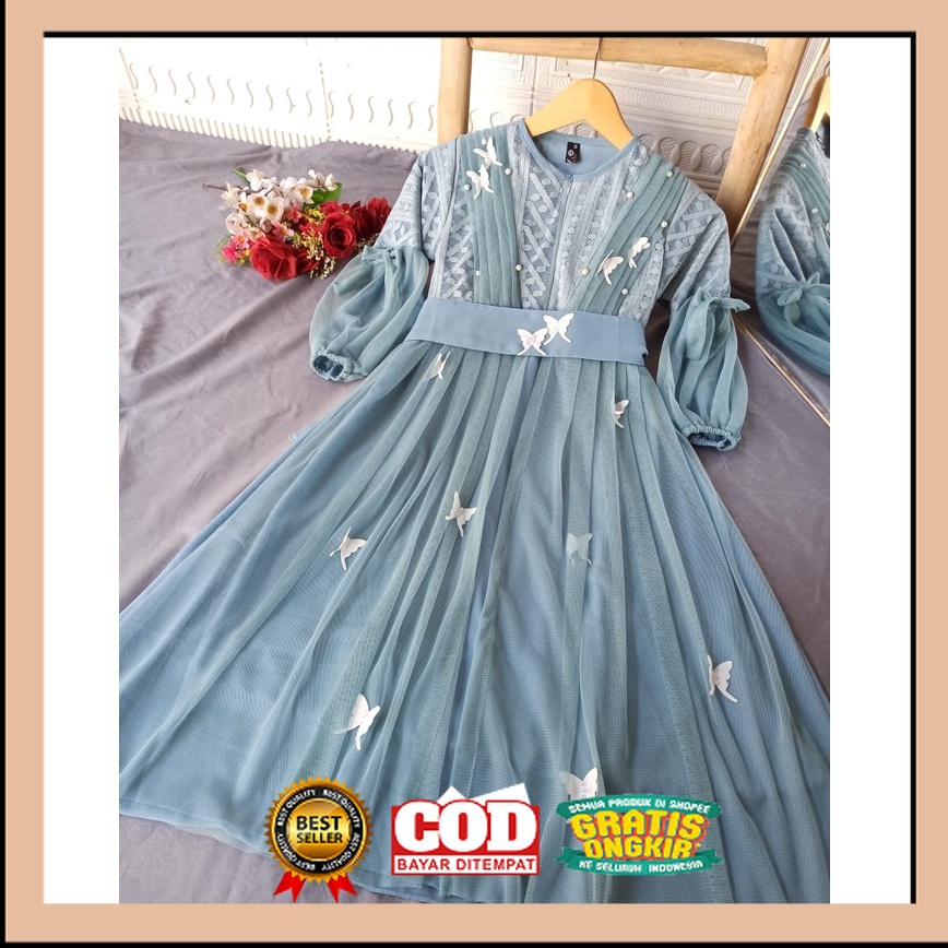 Tania dress size anak - gamis pesta anak-anak - gaun anak perempuan - gamis mewah size anak umur 3 t