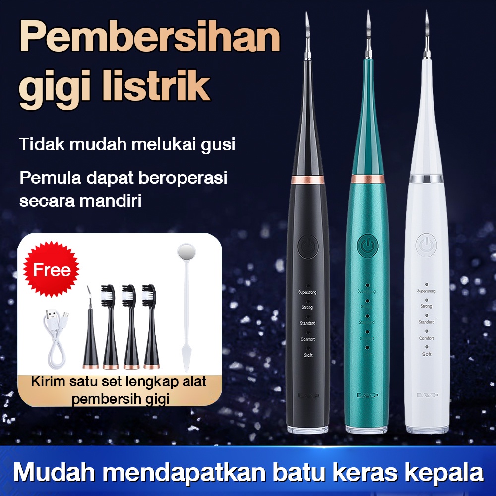 Smart Ultrasonic Scaling Alat Pembersih Karang Plak Sikat Gigi Electric