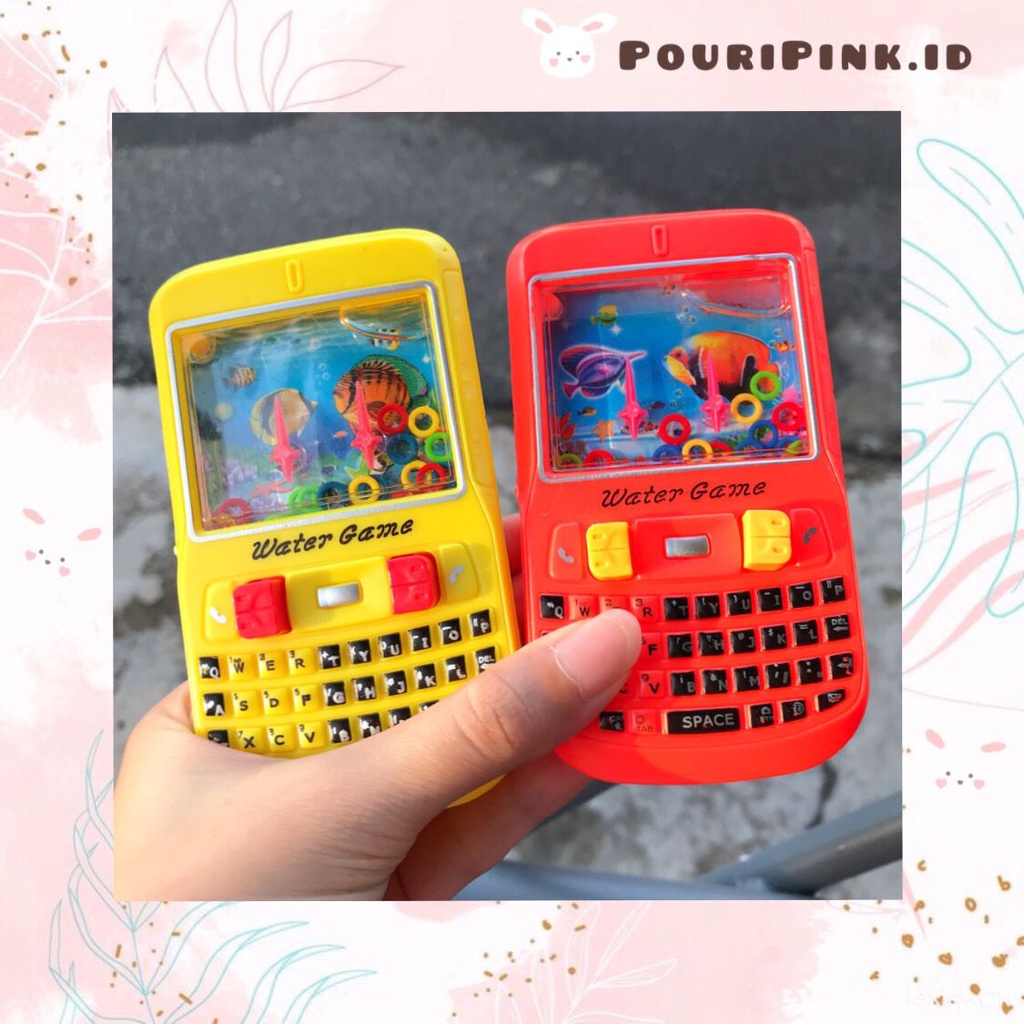 Mainan Anak Jadul Hp Air Masukan Ring Water Game Toy Kids Handphone BB Unik Mtp Banjar Martapura Pou